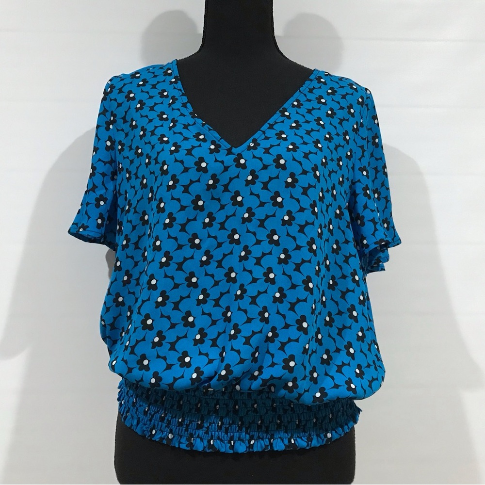 Michael Kors Women’s Short Sleeve V-Neck Blouse
